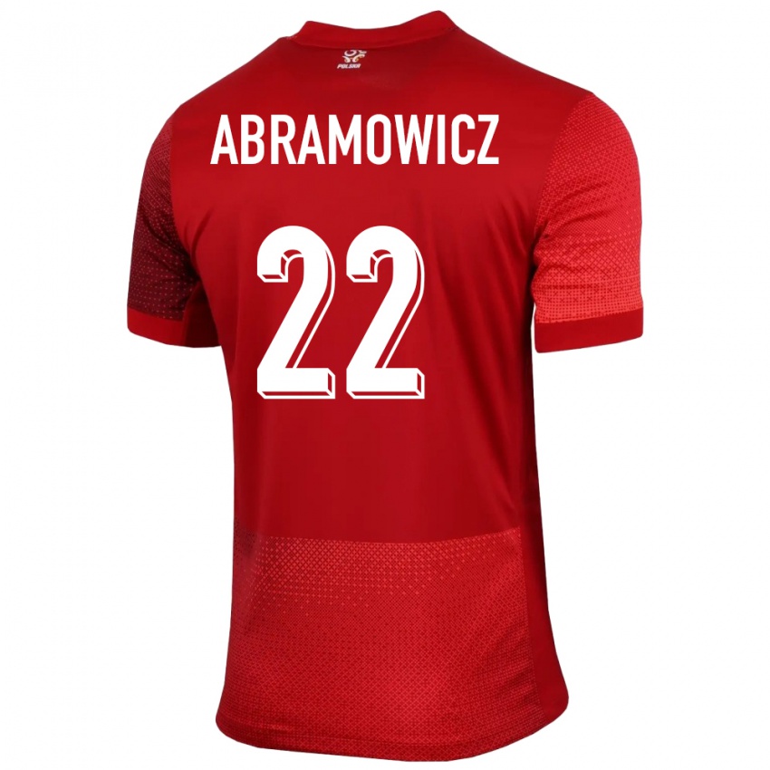 גברים פולין סלאבומיר אברמוביץ #22 אָדוֹם הרחק ג'רזי 24-26 חולצה קצרה