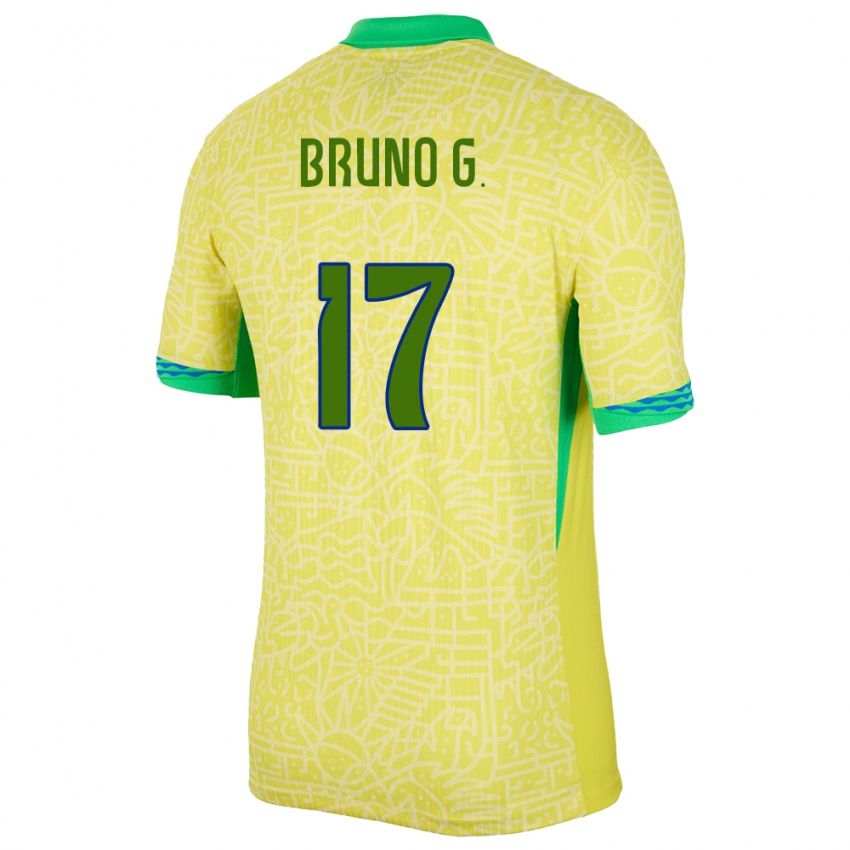 נשים ברזיל ברונו גימראייש #17 צהוב ג'רזי ביתית 24-26 חולצה קצרה