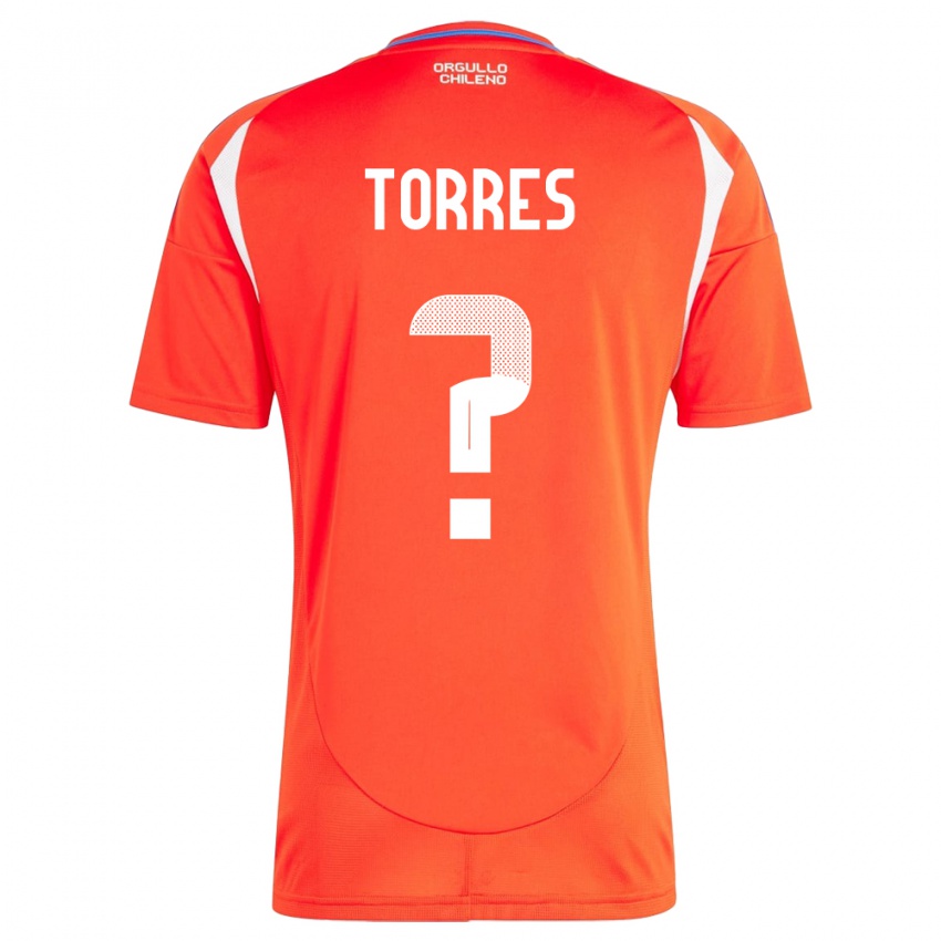 נשים צ'ילה Bruno Torres #0 אָדוֹם ג'רזי ביתית 24-26 חולצה קצרה