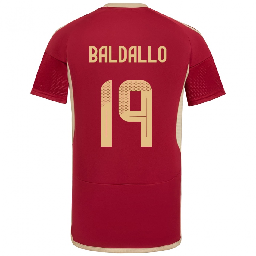נשים ונצואלה Micheel Baldallo #19 בורדו ג'רזי ביתית 24-26 חולצה קצרה