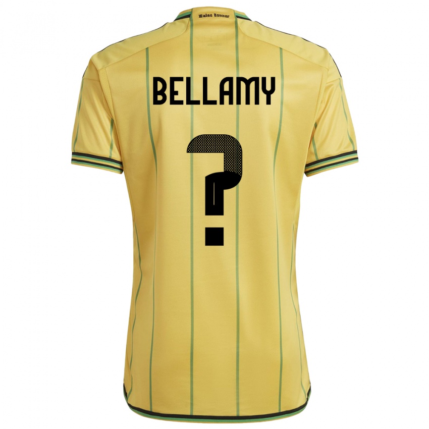 נשים ג'מייקה Sydney Bellamy #0 צהוב ג'רזי ביתית 24-26 חולצה קצרה