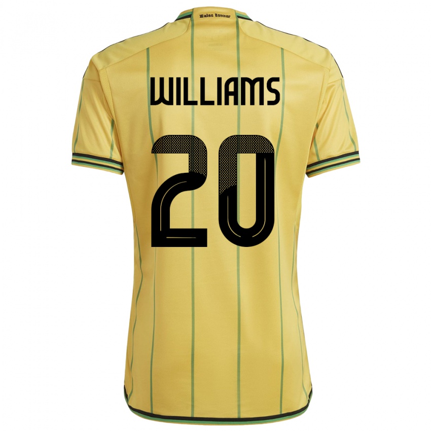 נשים ג'מייקה Victoria Williams #20 צהוב ג'רזי ביתית 24-26 חולצה קצרה