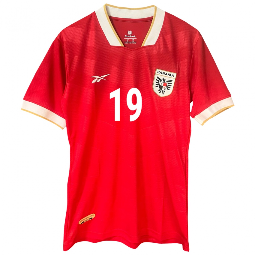 נשים פנמה Kahir Tovares #19 אָדוֹם ג'רזי ביתית 24-26 חולצה קצרה