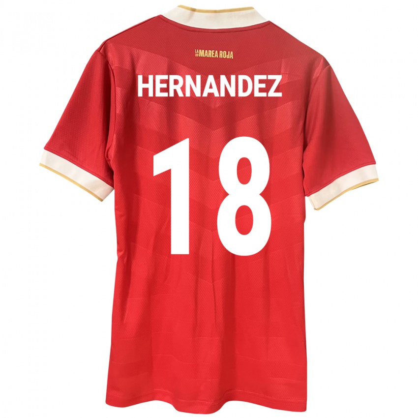 נשים פנמה Erika Hernández #18 אָדוֹם ג'רזי ביתית 24-26 חולצה קצרה
