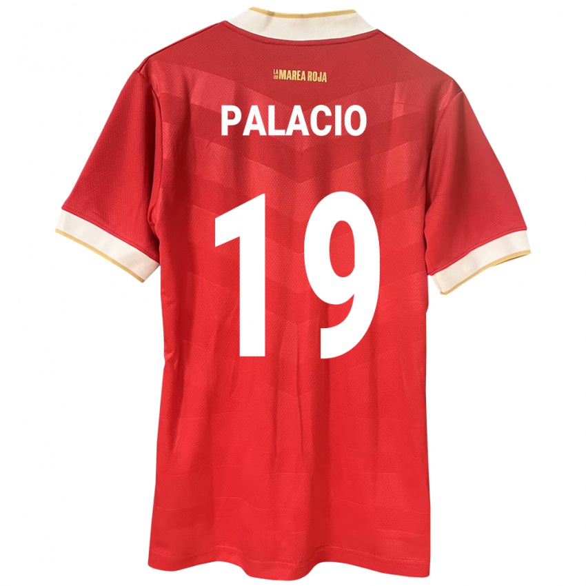 נשים פנמה Yarelis Palacio #19 אָדוֹם ג'רזי ביתית 24-26 חולצה קצרה