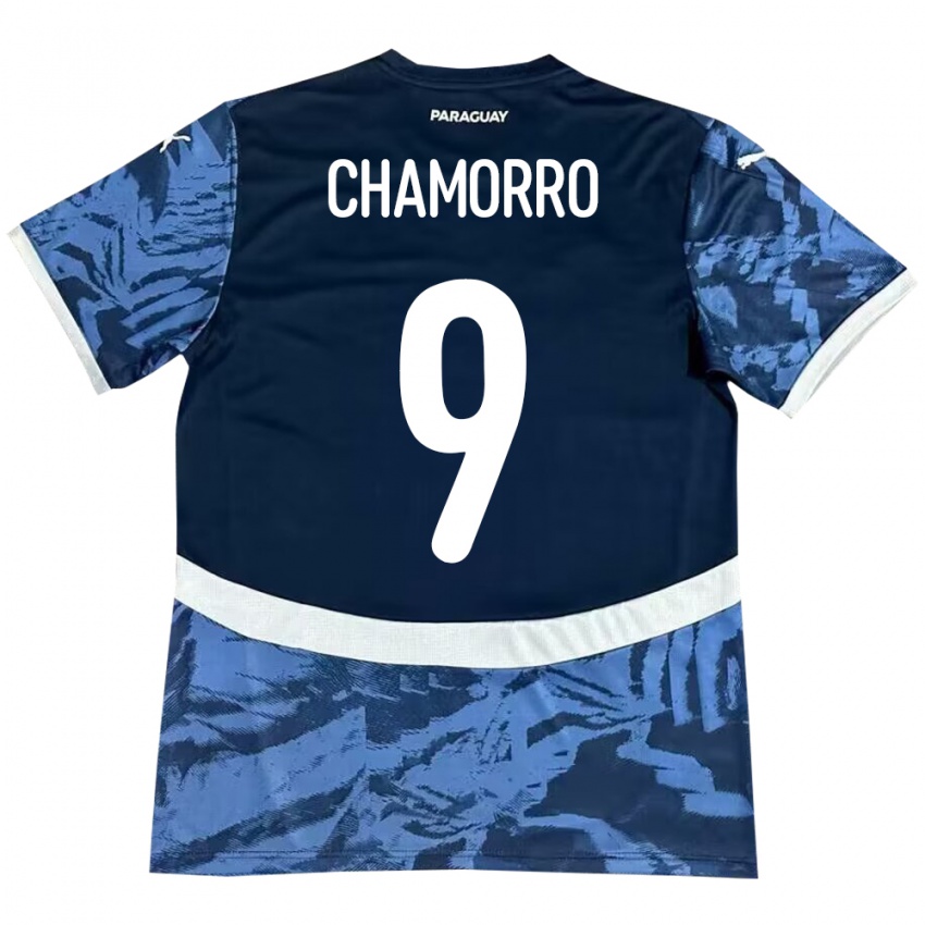 נשים פרגוואי Lice Chamorro #9 כְּחוֹל הרחק ג'רזי 24-26 חולצה קצרה