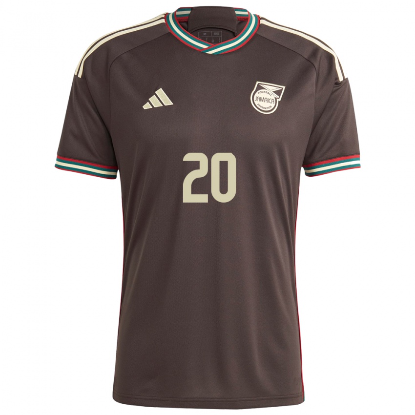 נשים ג'מייקה לאשנט פול #20 חום לילה הרחק ג'רזי 24-26 חולצה קצרה