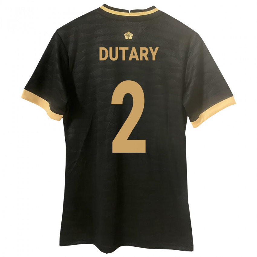 נשים פנמה Claudia Dutary #2 שָׁחוֹר הרחק ג'רזי 24-26 חולצה קצרה
