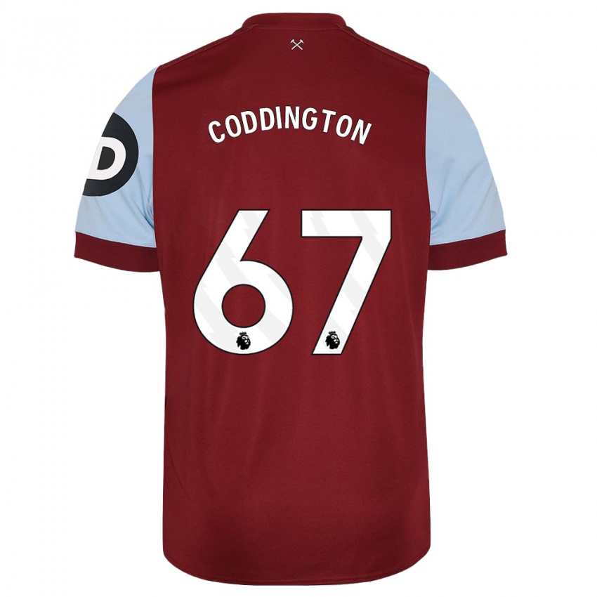 ילדים Remy Coddington #67 חוּם עֲרמוֹנִי ג'רזי ביתית 2023/24 חולצה קצרה