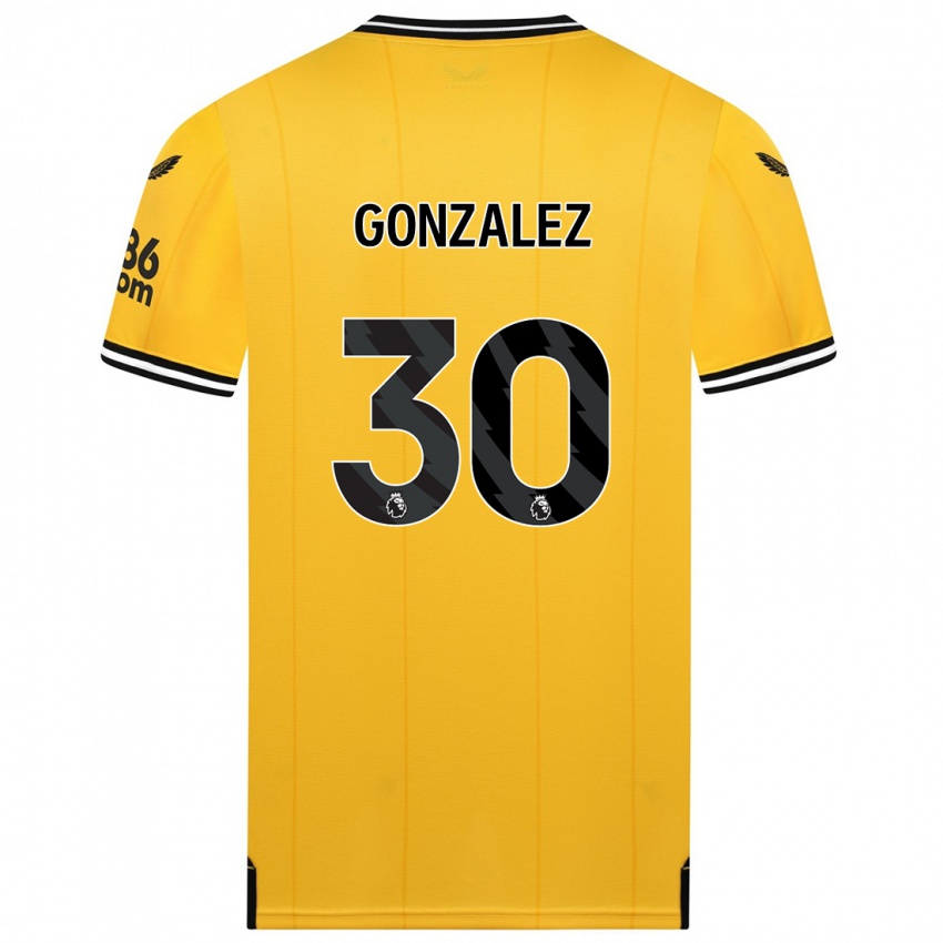 ילדים אנסו גונסאלס #30 צהוב ג'רזי ביתית 2023/24 חולצה קצרה