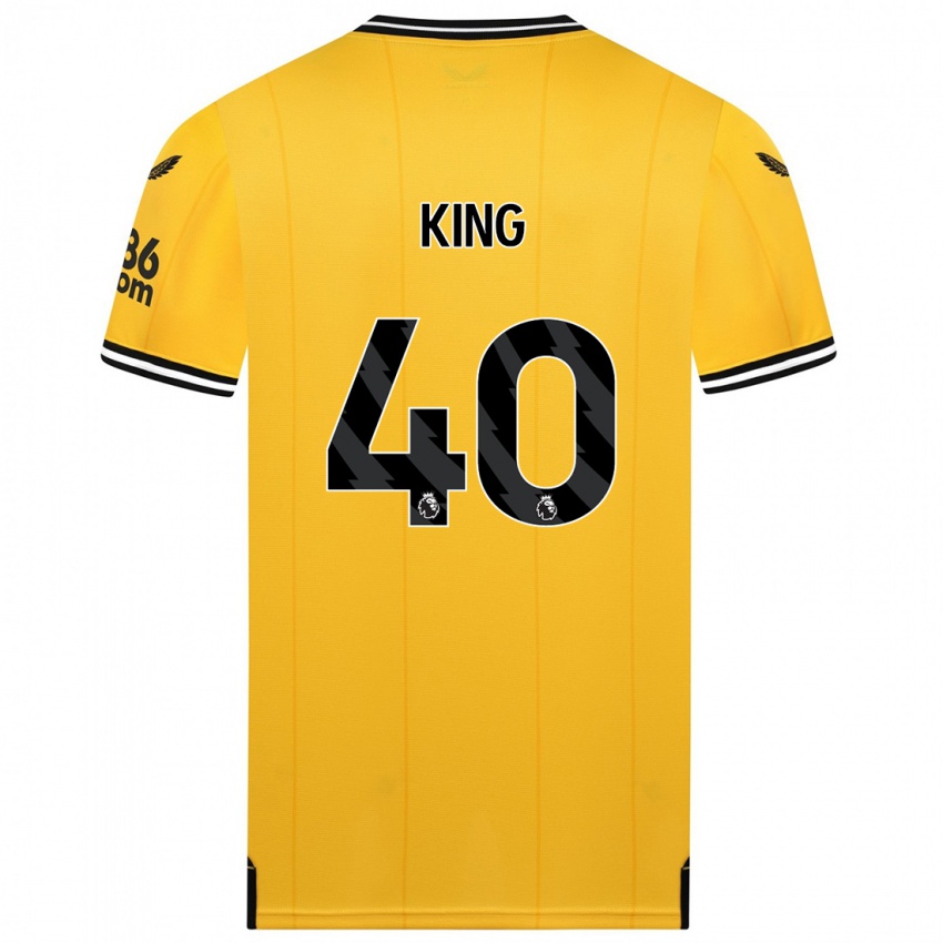 ילדים טום קינג #40 צהוב ג'רזי ביתית 2023/24 חולצה קצרה