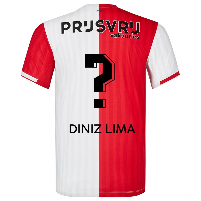 ילדים Lucas Diniz Lima #0 אדום לבן ג'רזי ביתית 2023/24 חולצה קצרה