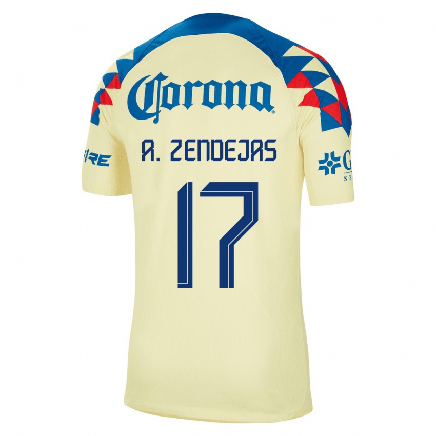 ילדים אלחנדרו זנדיאס #17 צהוב ג'רזי ביתית 2023/24 חולצה קצרה