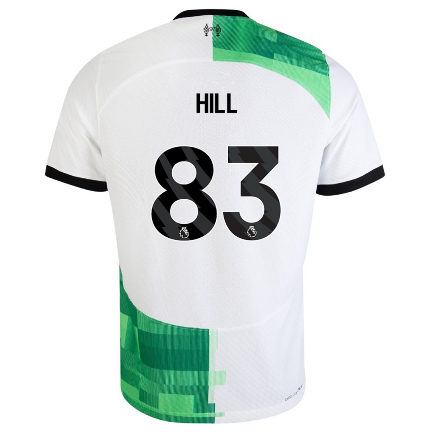 ילדים תומאס היל #83 לבן ירוק הרחק ג'רזי 2023/24 חולצה קצרה
