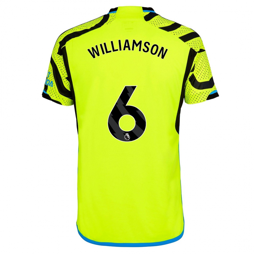 ילדים ליאה ויליאמסון #6 צהוב הרחק ג'רזי 2023/24 חולצה קצרה
