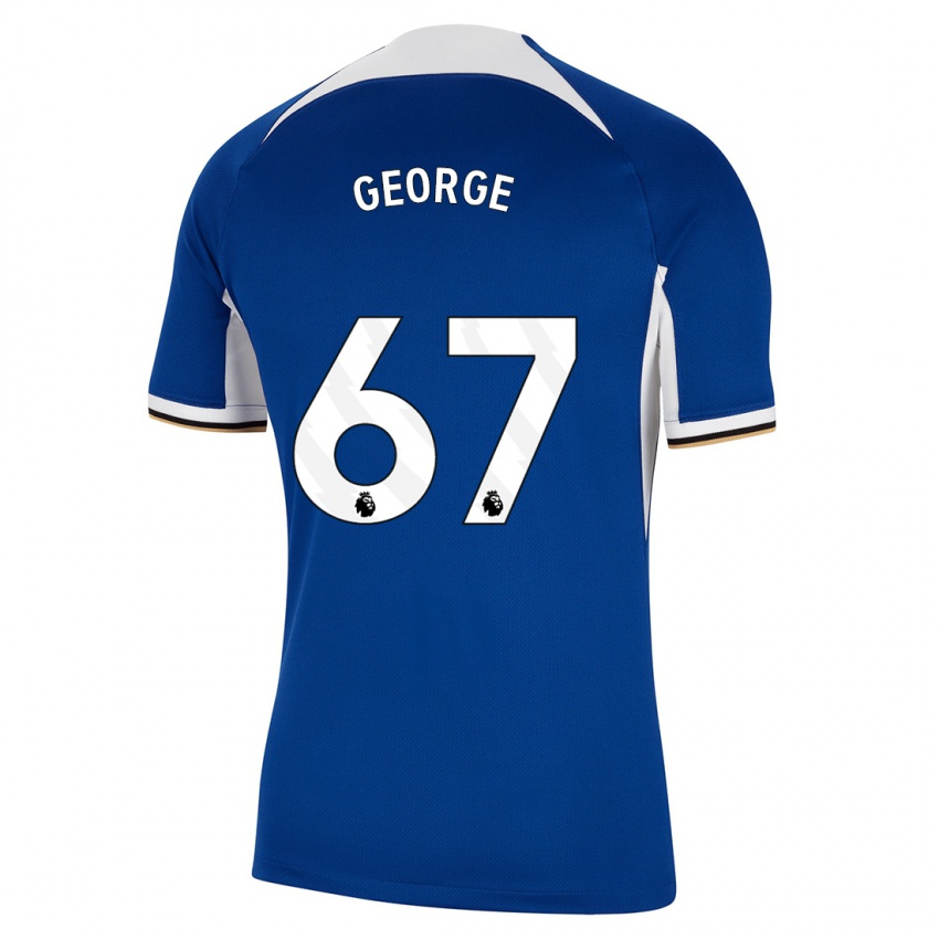 גברים טיריק ג'ורג' #67 כְּחוֹל ג'רזי ביתית 2023/24 חולצה קצרה