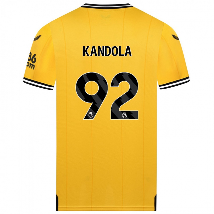 גברים קם קנדולה #92 צהוב ג'רזי ביתית 2023/24 חולצה קצרה