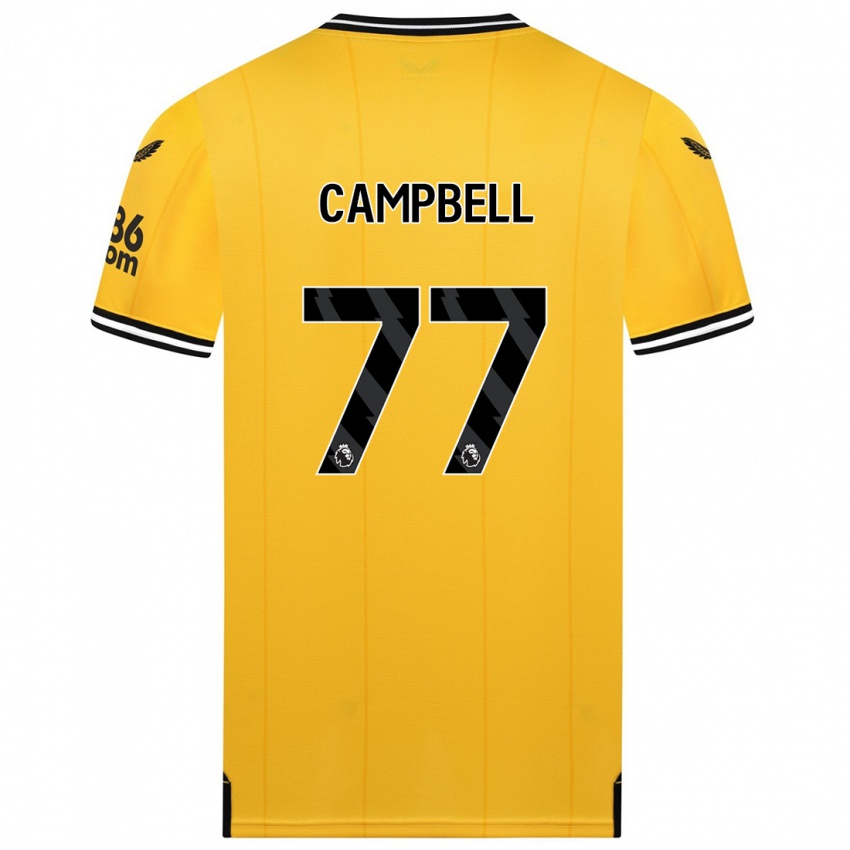 גברים Chem Campbell #77 צהוב ג'רזי ביתית 2023/24 חולצה קצרה
