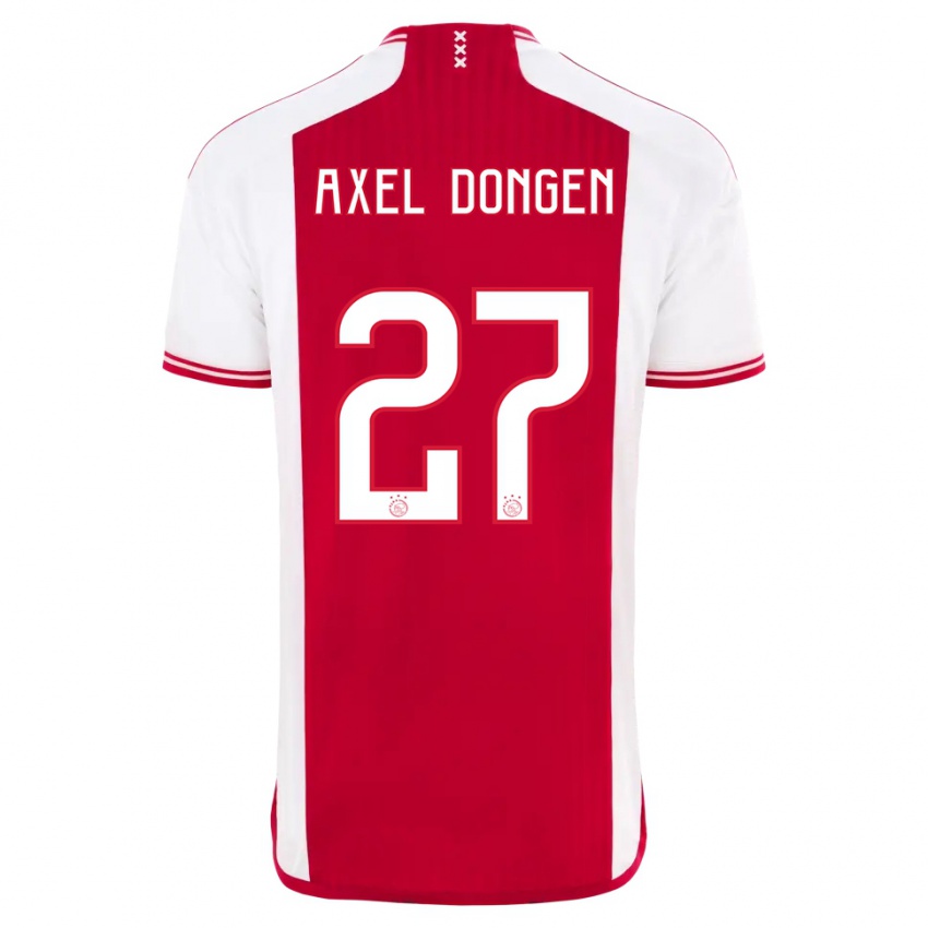גברים Amourricho Van Axel Dongen #27 אדום לבן ג'רזי ביתית 2023/24 חולצה קצרה