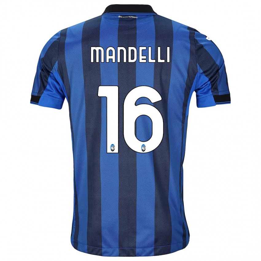 גברים ג'וליה מנדלי #16 שחור כחול ג'רזי ביתית 2023/24 חולצה קצרה