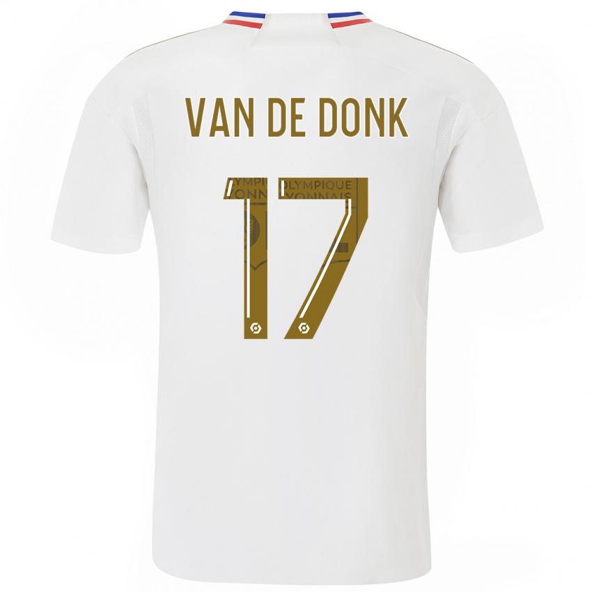 גברים דניאל ואן דה דונק #17 לבן ג'רזי ביתית 2023/24 חולצה קצרה