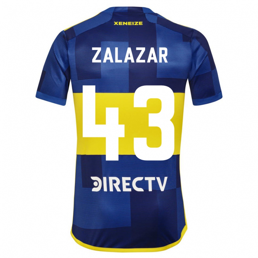 גברים מקסימיליאנו אזקיאל זלזאר #43 כחול כהה צהוב ג'רזי ביתית 2023/24 חולצה קצרה