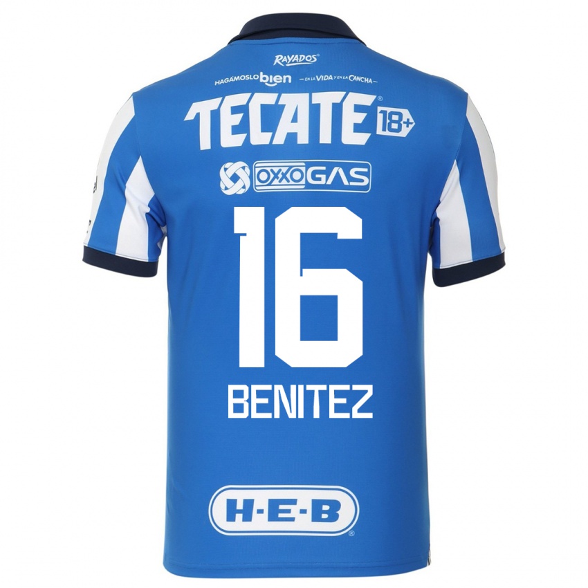 גברים Xanic Benitez #16 כחול לבן ג'רזי ביתית 2023/24 חולצה קצרה