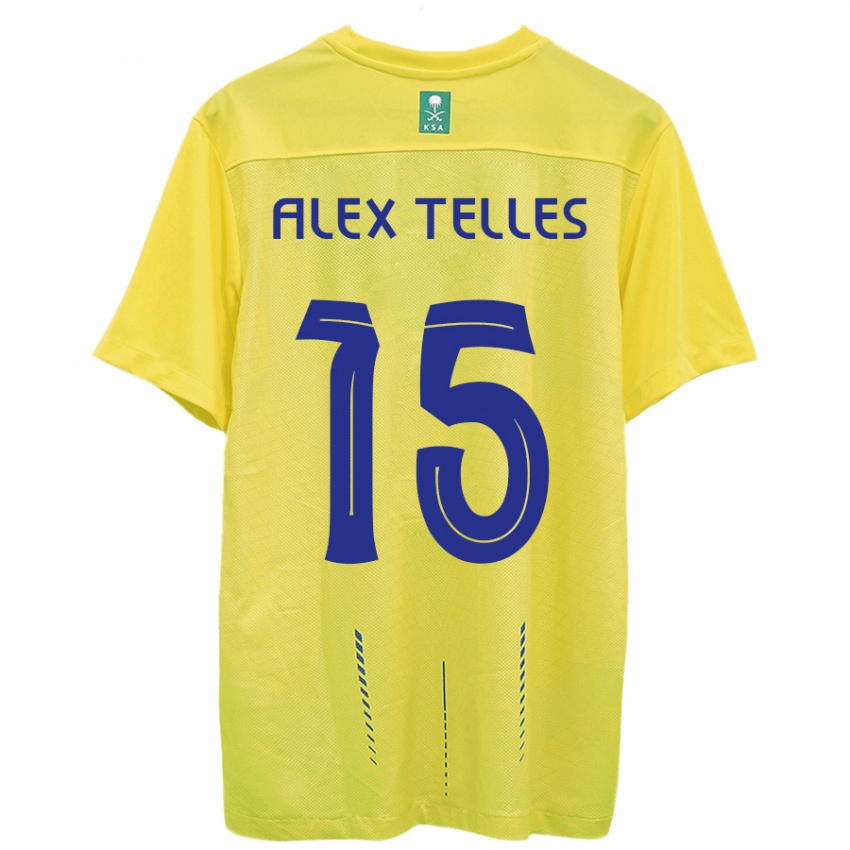 גברים אלכס טלס #15 צהוב ג'רזי ביתית 2023/24 חולצה קצרה