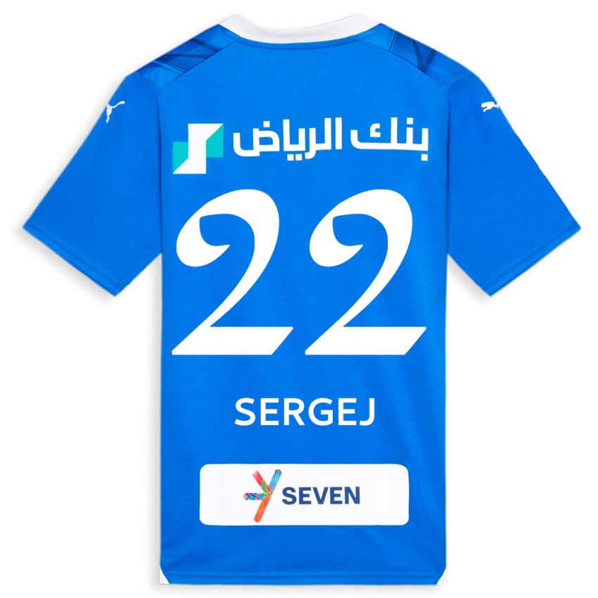 גברים סרגיי מילינקוביץ'-סאביץ' #22 כְּחוֹל ג'רזי ביתית 2023/24 חולצה קצרה