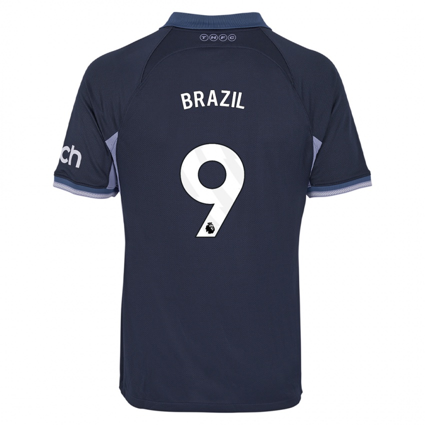 גברים אלי ברזיל #9 כחול כהה הרחק ג'רזי 2023/24 חולצה קצרה