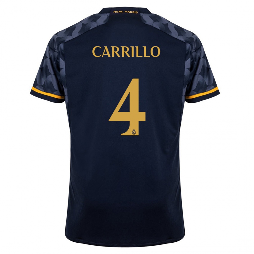 גברים Álvaro Carrillo Alacid #4 כחול כהה הרחק ג'רזי 2023/24 חולצה קצרה