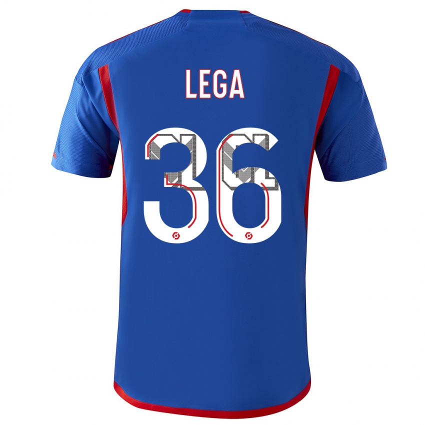 גברים Sekou Lega #36 כחול אדום הרחק ג'רזי 2023/24 חולצה קצרה