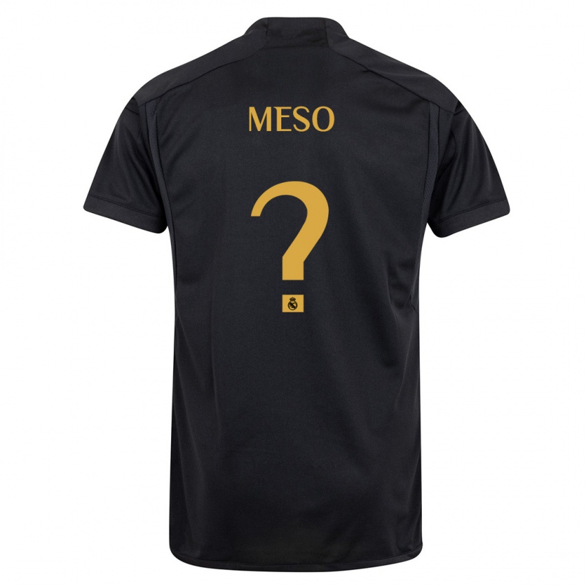 גברים Meso #0 שָׁחוֹר ג'רזי קיט שלישי 2023/24 חולצה קצרה