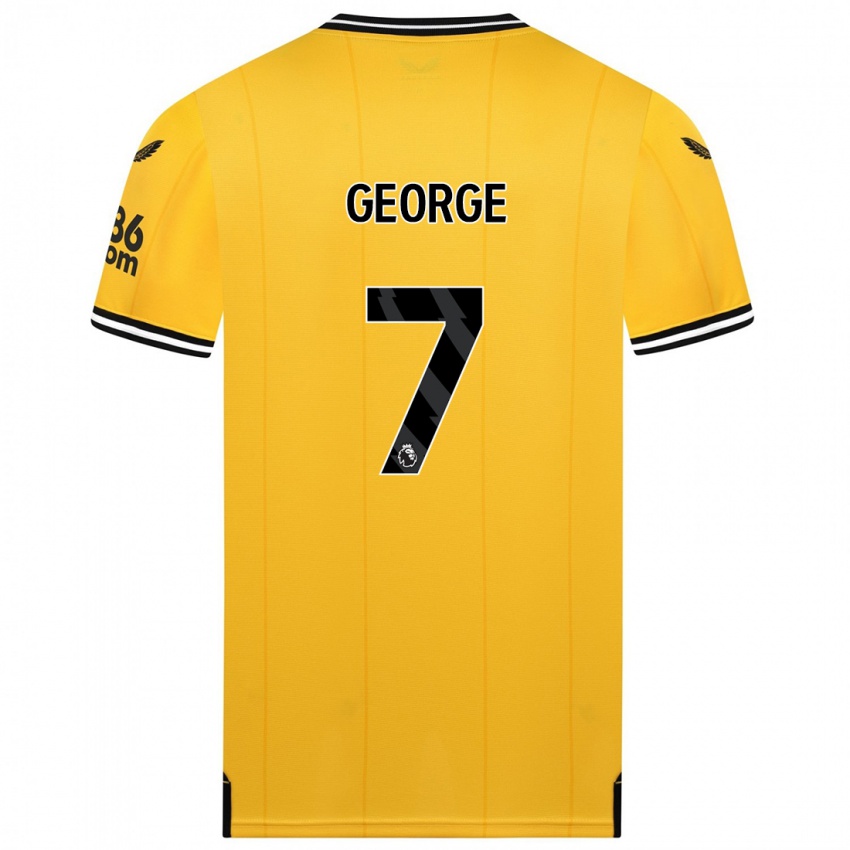 נשים תמי ג'ורג' #7 צהוב ג'רזי ביתית 2023/24 חולצה קצרה