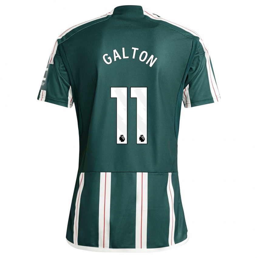 נשים לאה גלטון #11 ירוק כהה הרחק ג'רזי 2023/24 חולצה קצרה