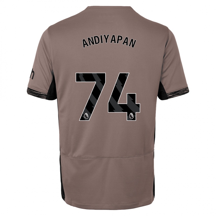 נשים William Andiyapan #74 בז' כהה ג'רזי קיט שלישי 2023/24 חולצה קצרה
