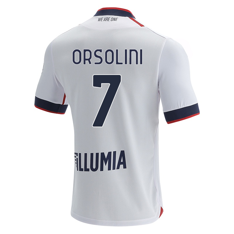 גברים ריקרדו אורסוליני #7 לבן חלבי הרחק ג'רזי 2021/22 חולצה קצרה גברים ריקרדו אורסוליני #7 לבן חלבי הרחק ג'רזי 2021/22 חולצה קצרה