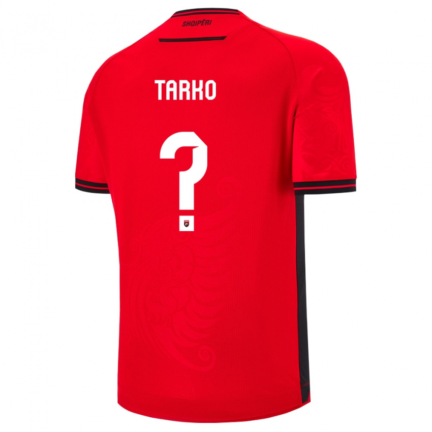 ילדים אלבניה Daniel Tarko #0 שחור אדום ג'רזי ביתית 26-28 חולצה קצרה