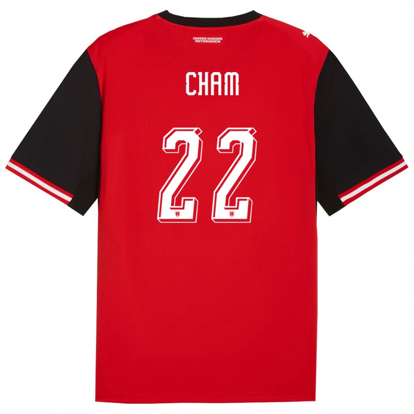 ילדים אוסטריה מוחמד צ'אם #22 שחור לבן ג'רזי ביתית 26-28 חולצה קצרה
