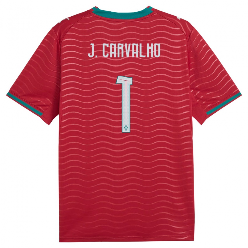 ילדים פורטוגל João Carvalho #1 אדום ירוק לבן ג'רזי ביתית 26-28 חולצה קצרה