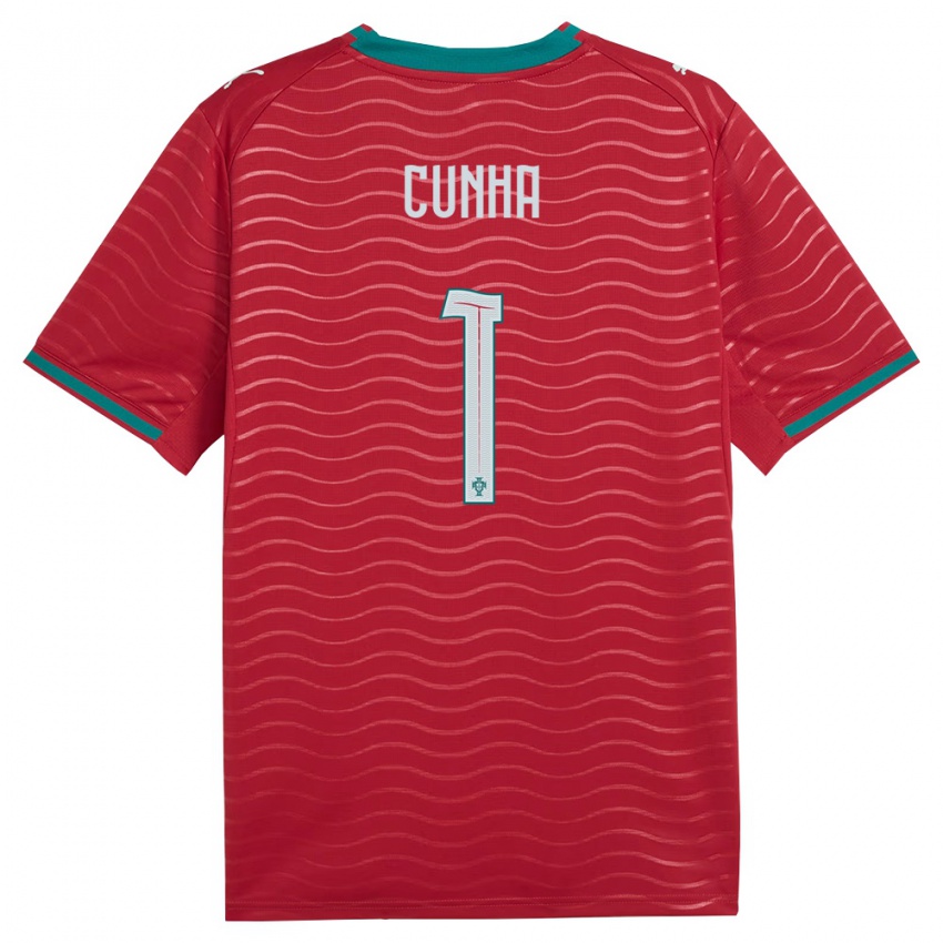 ילדים פורטוגל Romário Cunha #1 אדום ירוק לבן ג'רזי ביתית 26-28 חולצה קצרה
