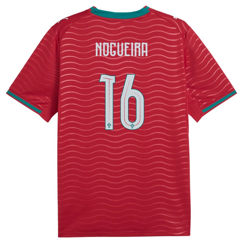 ילדים פורטוגל Rodrigo Nogueira #16 אדום ירוק לבן ג'רזי ביתית 26-28 חולצה קצרה