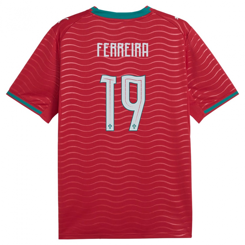 ילדים פורטוגל Tiago Ferreira #19 אדום ירוק לבן ג'רזי ביתית 26-28 חולצה קצרה
