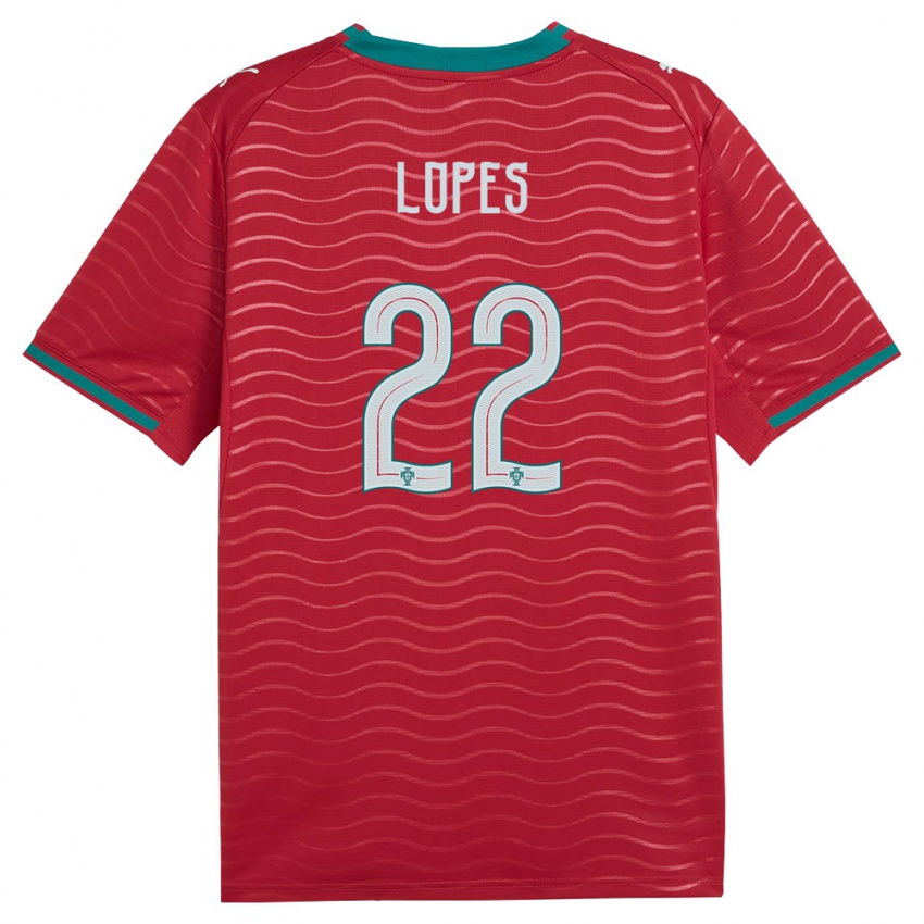 ילדים פורטוגל לאונרדו דה סילבה לופס #22 אדום ירוק לבן ג'רזי ביתית 26-28 חולצה קצרה