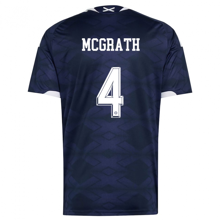 ילדים סקוטלנד Joseph Mcgrath #4 כהה לבן ג'רזי ביתית 26-28 חולצה קצרה
