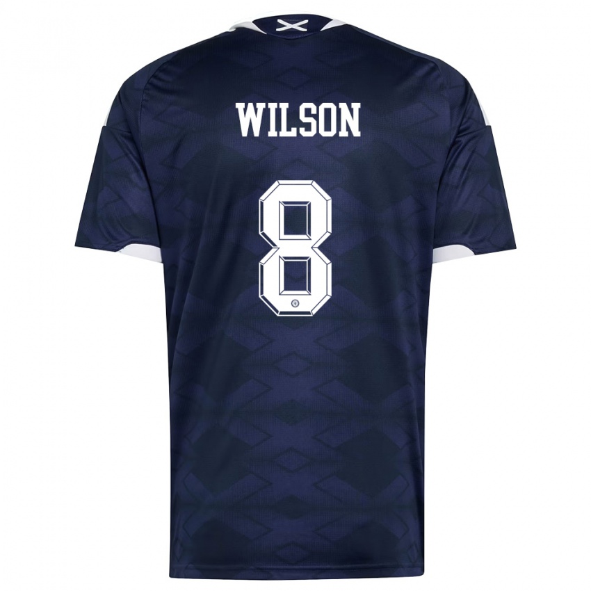 ילדים סקוטלנד Stanley Wilson #8 כהה לבן ג'רזי ביתית 26-28 חולצה קצרה