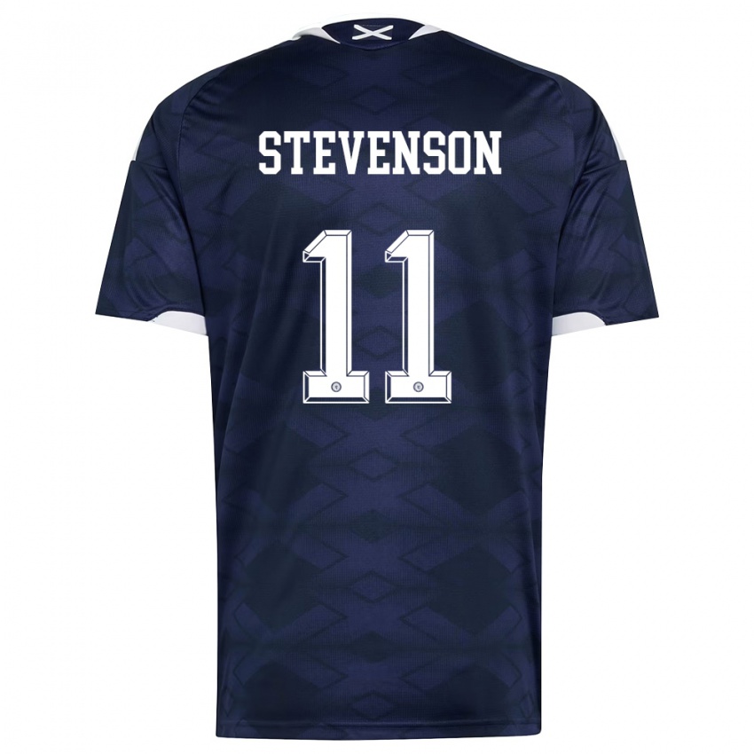 ילדים סקוטלנד Gus Stevenson #11 כהה לבן ג'רזי ביתית 26-28 חולצה קצרה