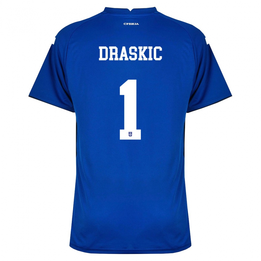 ילדים סרביה Vuk Draskic #1 כהה אדום ג'רזי ביתית 26-28 חולצה קצרה