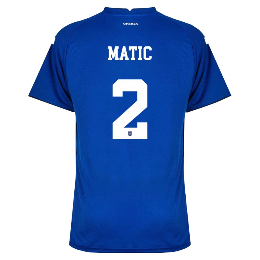 ילדים סרביה בוריס מאטיץ׳ #2 כהה אדום ג'רזי ביתית 26-28 חולצה קצרה