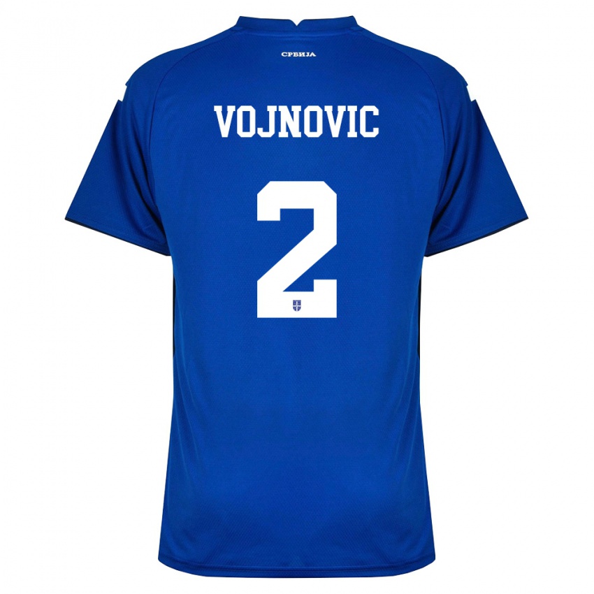 ילדים סרביה Jovan Vojnovic #2 כהה אדום ג'רזי ביתית 26-28 חולצה קצרה